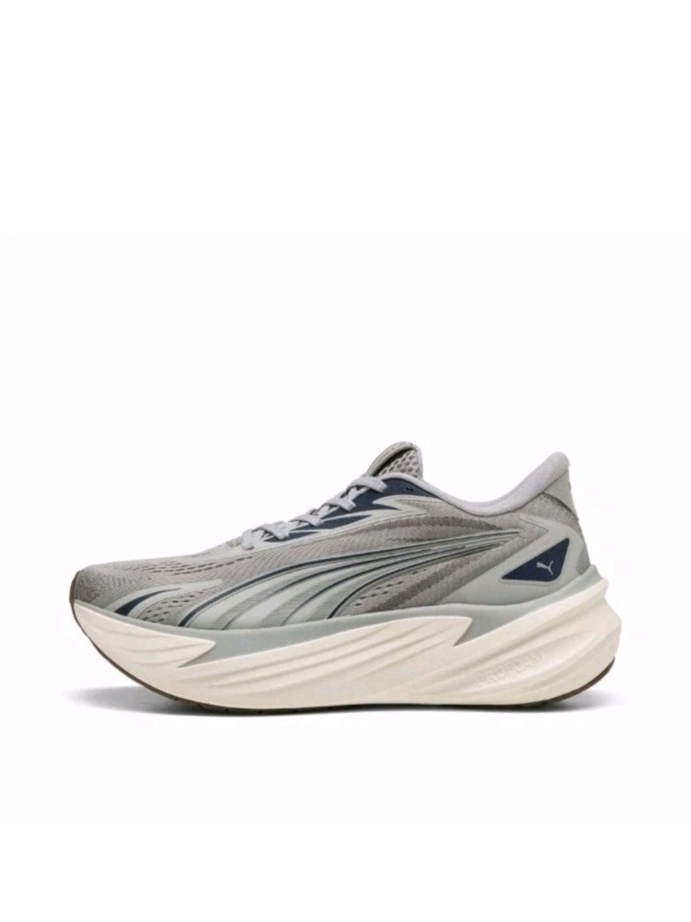 PUMA Maxima Pro Running Shoes, Gray Echo-Warm White-Gum 313313_16 Men's Size 9.5